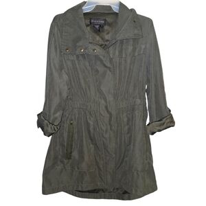 Live a little Green Jacket, Size Small, roll tab sleeves